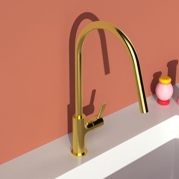Alternate image of Ideal Standard Gusto Round Kitchen Mixer Tap with C-Shaped Swivel Spout - Lever Handle