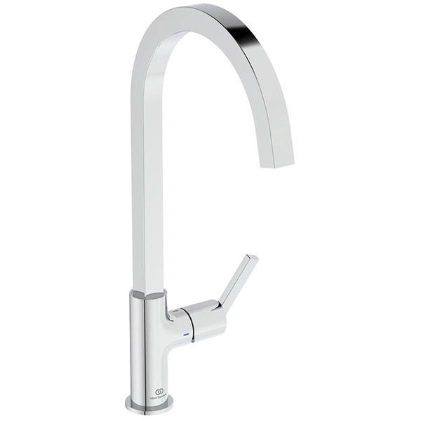 Ideal Standard Gusto Kitchen Mixer Tap with C-Shaped Swivel Spout - Lever Handle