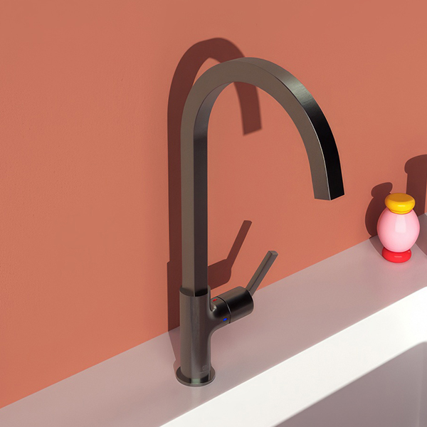 Alternate image of Ideal Standard Gusto Kitchen Mixer Tap with C-Shaped Swivel Spout - Lever Handle