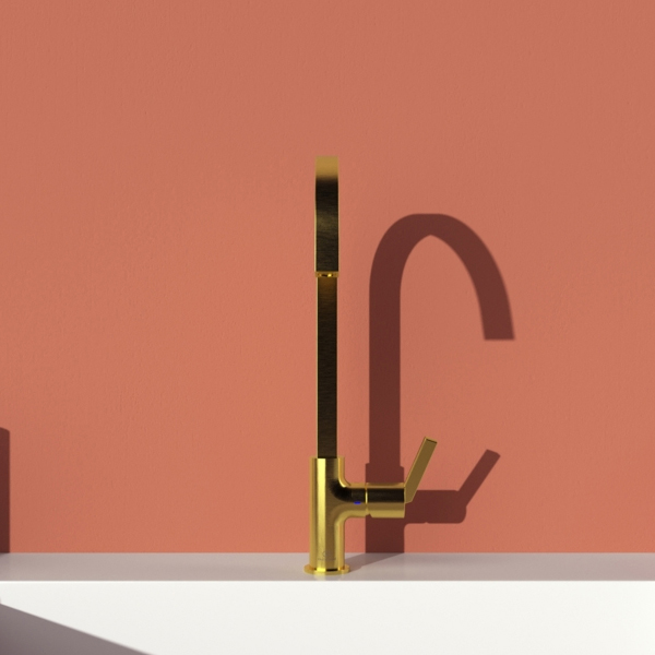 Alternate image of Ideal Standard Gusto Kitchen Mixer Tap with C-Shaped Swivel Spout - Lever Handle