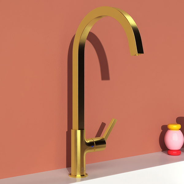 Alternate image of Ideal Standard Gusto Kitchen Mixer Tap with C-Shaped Swivel Spout - Lever Handle