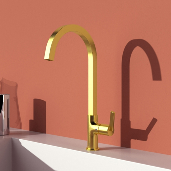 Alternate image of Ideal Standard Gusto Kitchen Mixer Tap with C-Shaped Swivel Spout - Lever Handle