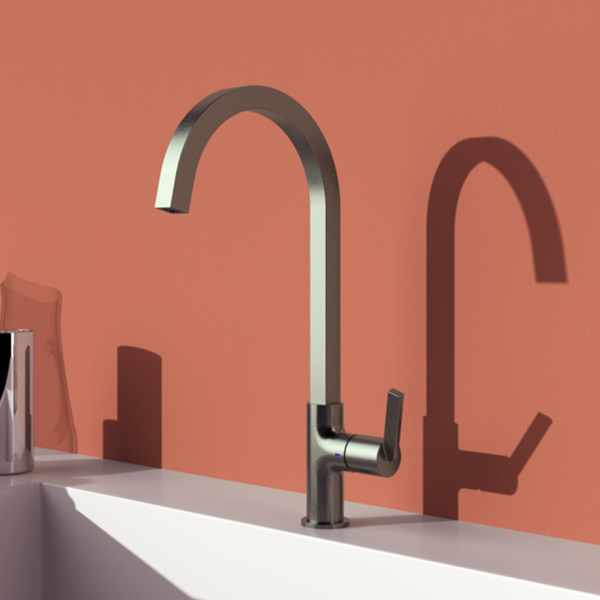 Alternate image of Ideal Standard Gusto Kitchen Mixer Tap with C-Shaped Swivel Spout - Lever Handle