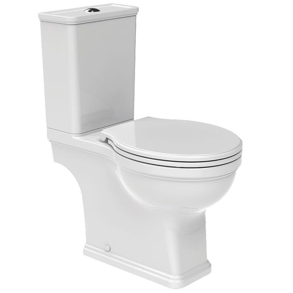 Tavistock Marston Rimless Closed Coupled WC Pan with Cistern - Open Back - 376 x 680mm