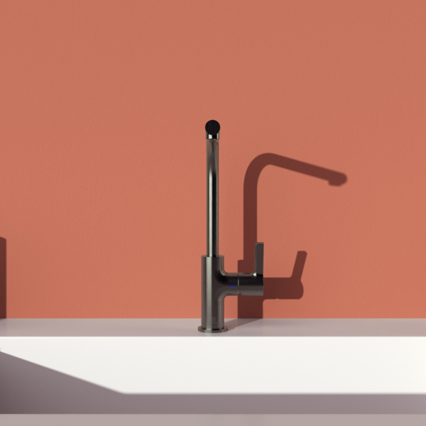 Alternate image of Ideal Standard Gusto L-Shaped Kitchen Mixer Tap with Swivel Tubular Spout - Lever Handle