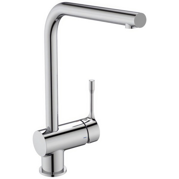 Ideal Standard Ceralook L-Shape Kitchen Mixer Tap with Swivel Tubular Spout - Stick Handle