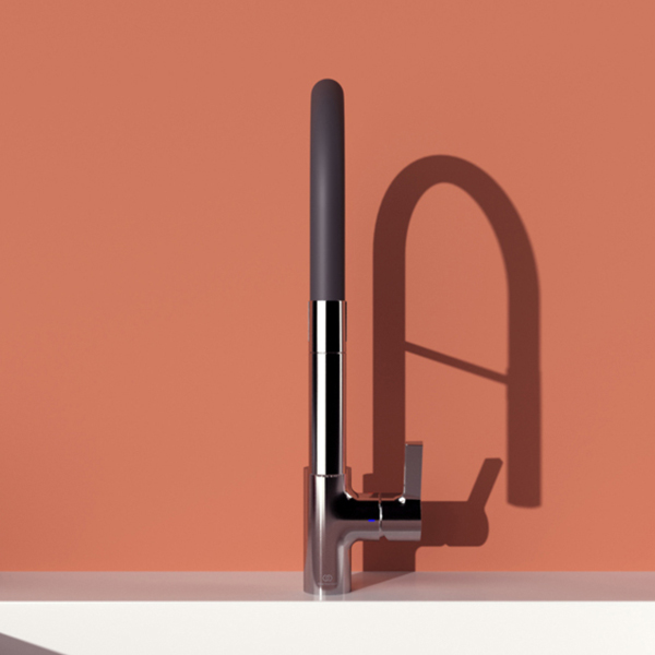 Additional image of Ideal Standard Gusto Semi-Pro Pull-Out Chrome Kitchen Mixer Tap with Swivel Spout - 2 Spray Modes