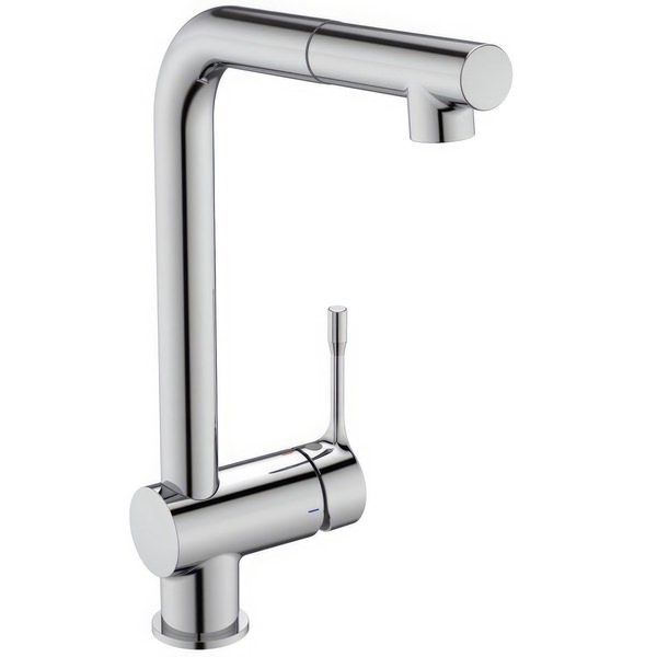 Ideal Standard Ceralook Pull-Out Chrome Kitchen Mixer Tap with L-Shaped Swivel Spout