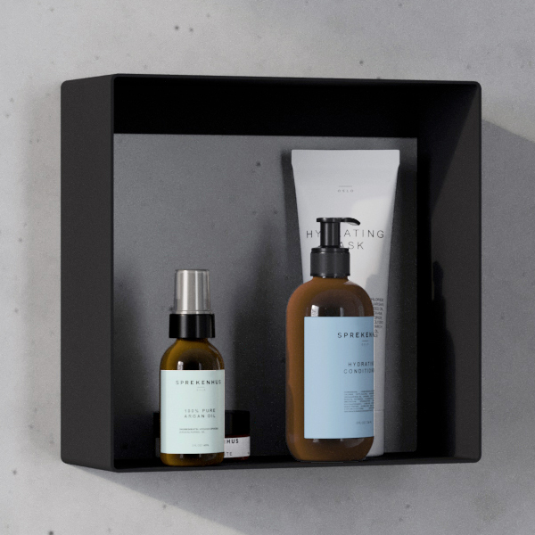 Additional image of Smedbo Sideline Black Shelf for Shower and Bathroom - 250 x 250mm
