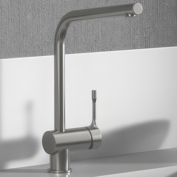 Alternate image of Ideal Standard Ceralook L-Shape Kitchen Mixer Tap with Swivel Tubular Spout - Stick Handle