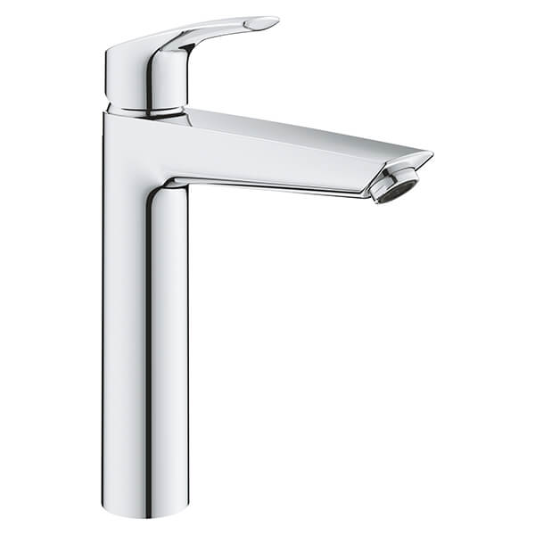 Grohe Eurosmart Contemporary XL-Size Chrome Basin Mixer Tap - Curved Handle