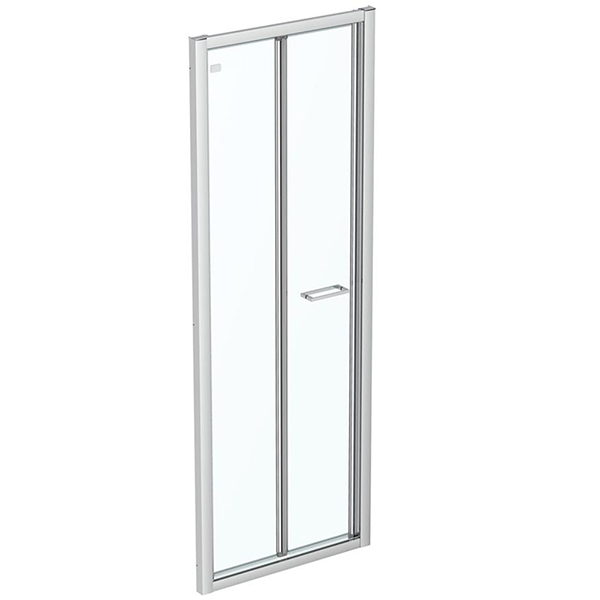 Ideal Standard Connect-2 Framed Bi-Fold Shower Door with Handle 1950mm High - Aluminium Profile
