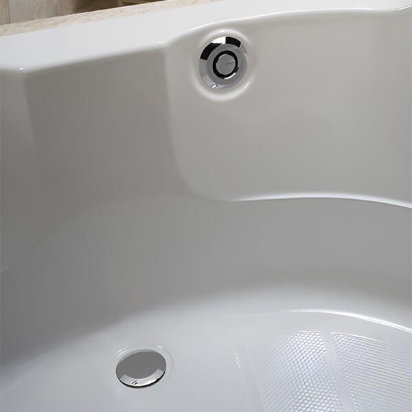 Geberit PushControl Ready-To-Fit Push Button Bath Waste with Overflow - Straight Connector