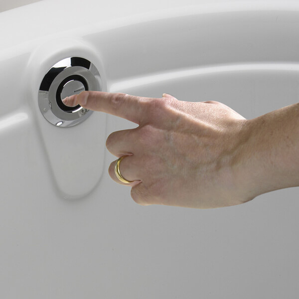 Alternate image of Geberit PushControl Ready-To-Fit Push Button Bath Waste with Overflow - Straight Connector