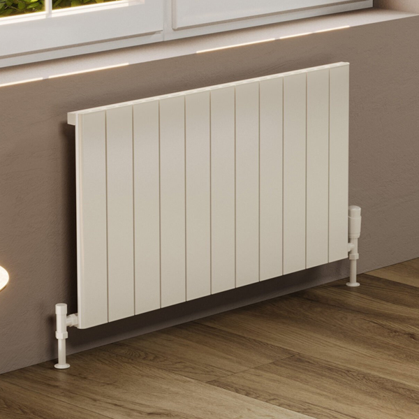 Kartell K-Rad Allegro Horizontal Flat Panel Radiator 575mm High - Aluminium
