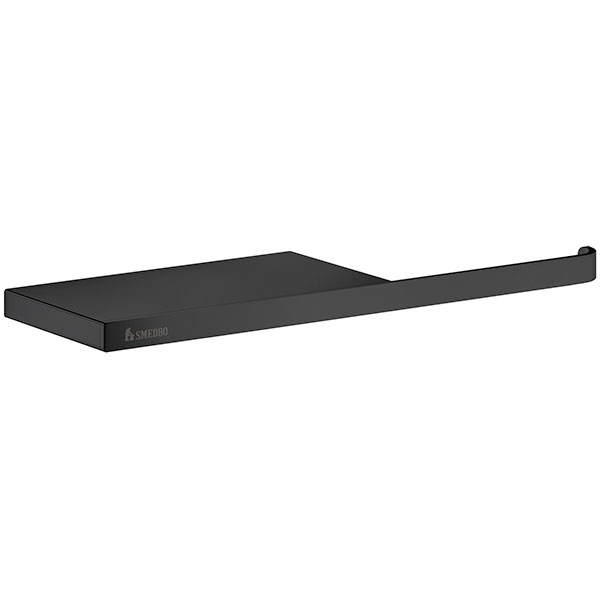 Additional image of Smedbo Outline Toilet Roll Holder with Shelf