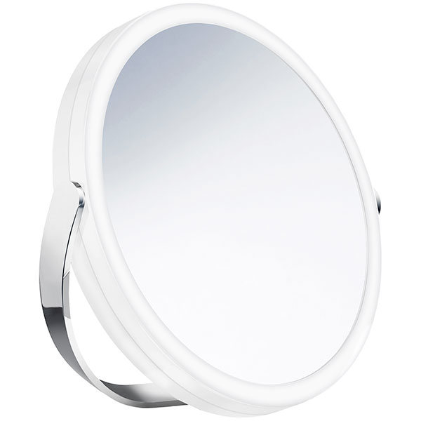 Smedbo Outline Round LED Cosmetic Magnifying Mirror 180 x 180mm - Double-Sided