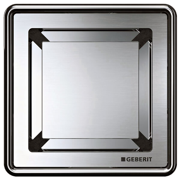 Additional image of Geberit Brushed Stainless Steel Designer Shower Grating - 80 x 80mm
