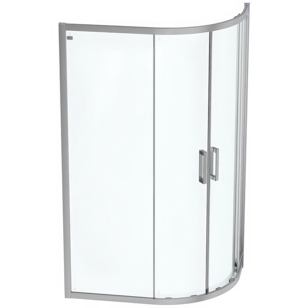 Additional image of Ideal Standard Connect-2 Framed Sliding Two Door Offset Quadrant Shower Enclosure - Bright Silver