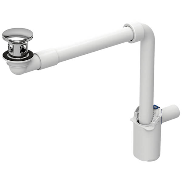 Additional image of Geberit Slim Design Space-Saving Basin Bottle Trap with Waste - Chrome Cover