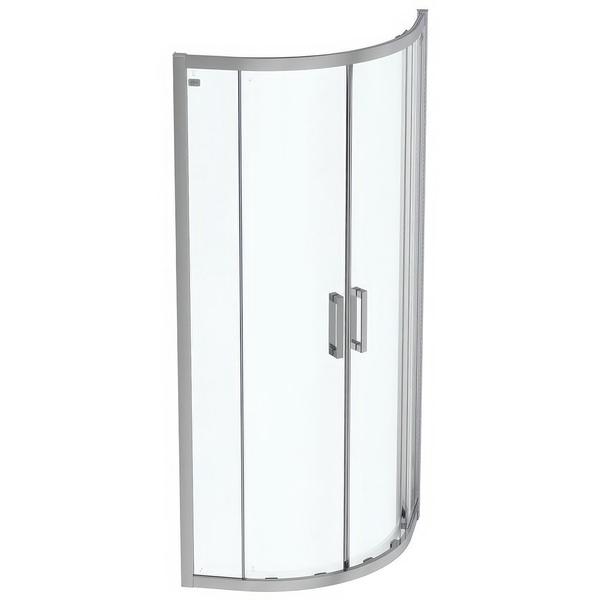 Ideal Standard Connect-2 Two Door Sliding Quadrant Shower Enclosure 1955mm High - Aluminium Frame