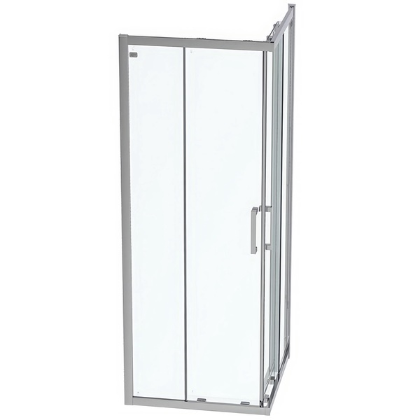Ideal Standard Connect-2 Two Door Sliding Corner Entry Shower Enclosure 1955mm High - Silver Frame
