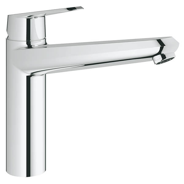 Grohe Eurodisc Cosmopolitan Chrome Kitchen Sink Mixer Tap with Long Swivel Spout - Flat Handle