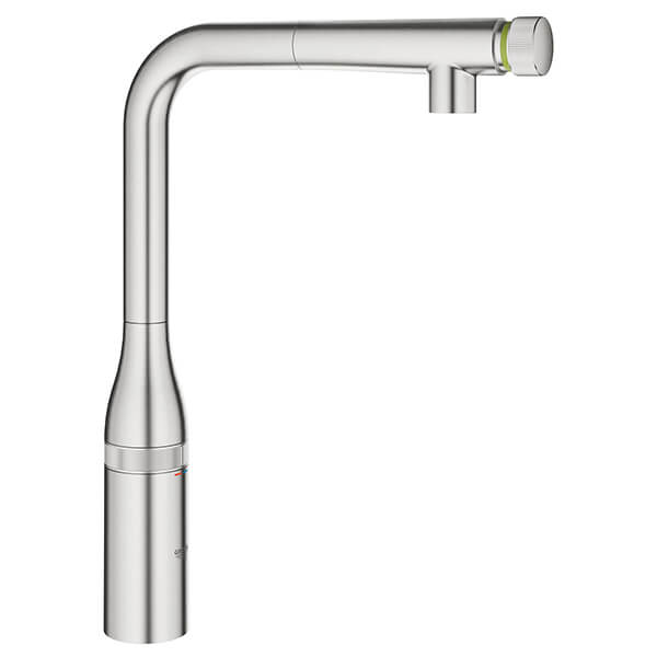 Alternate image of Grohe Essence SmartControl L-Shaped Pull-Out Kitchen Mixer Tap with Swivel Spout - Push Button