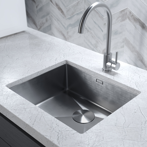 Rangemaster Spectra Stainless Steel Kitchen Sink 440 x 540mm - Single Bowl