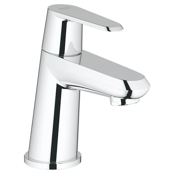 Grohe Eurodisc Cosmopolitan XS-Size Chrome Basin Pillar Tap - Flat Handle