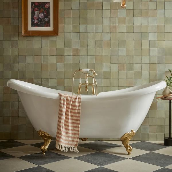 Additional image of Tavistock Vitoria 1750 x 710mm White Double Ended Slipper Bath