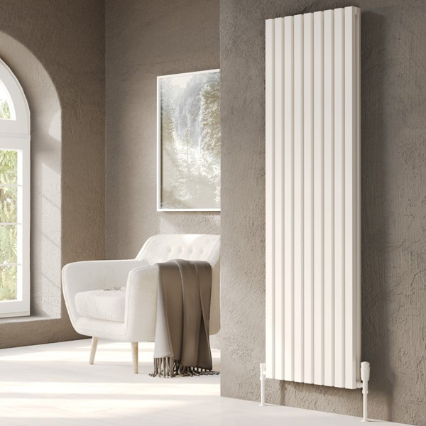 Kartell K-Rad Hamilton Vertical Flat Bar Radiator 1775mm High - Aluminium - Double Panel