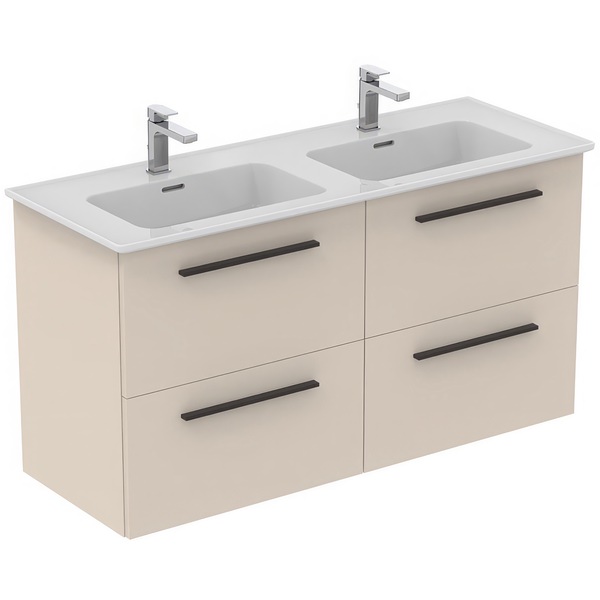 Ideal Standard I-Life A Wall Hung Double Basin Vanity Unit 1200 x 630mm - Four Drawers
