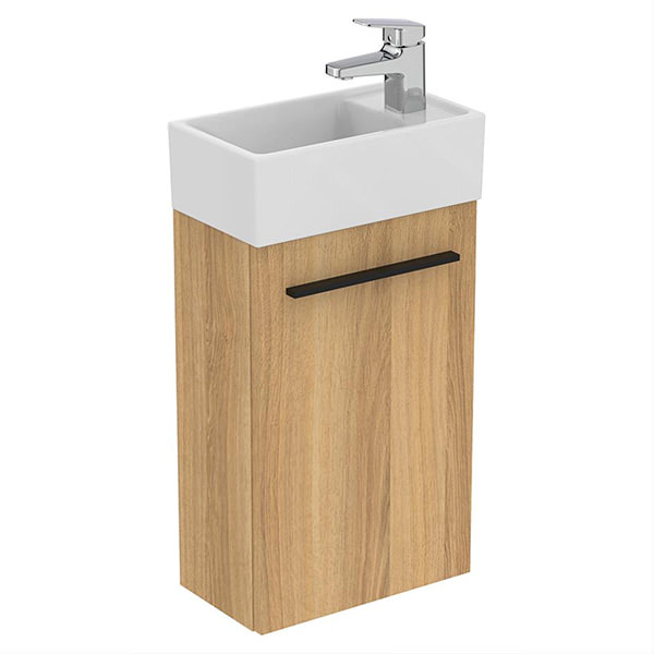 Alternate image of Ideal Standard I-Life-S Compact Wall Hung Cloakroom Vanity Unit 555mm High - Single Door