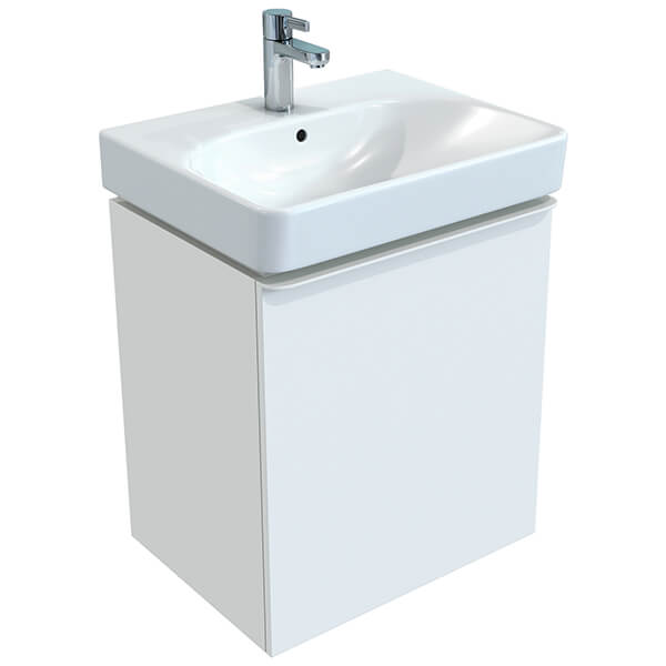 Geberit Smyle Square Wall Hung Contemporary Vanity Unit 536 x 617mm - Single Door