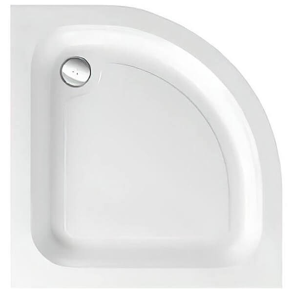 Just Trays JTMerlin 2-Upstand Quadrant Shower Tray with Leg Set - ABS Acrylic Capped Stone Resin