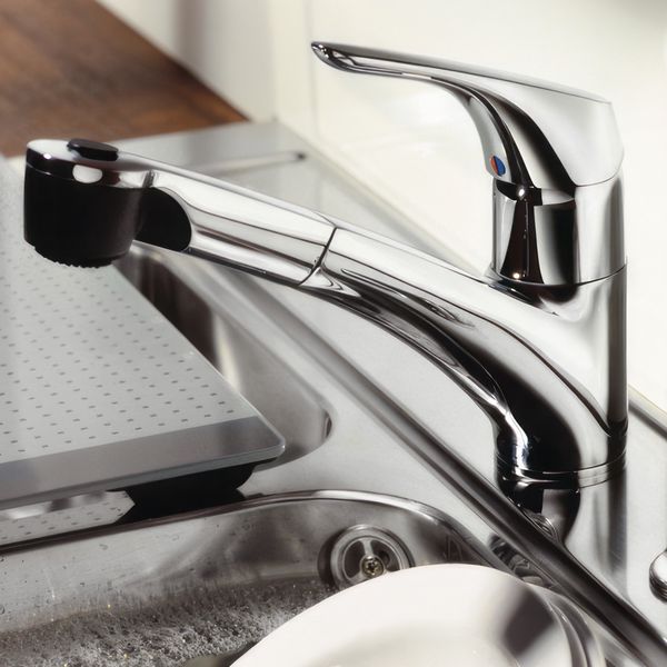 Ideal Standard Cerasprint Pull-Out Kitchen Mixer Tap with Swivel Spout - Dual Spray