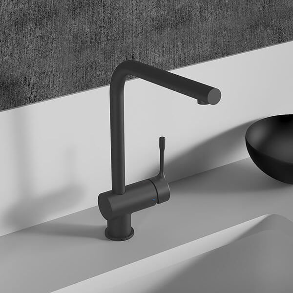 Alternate image of Ideal Standard Ceralook L-Shape Kitchen Mixer Tap with Swivel Tubular Spout - Stick Handle