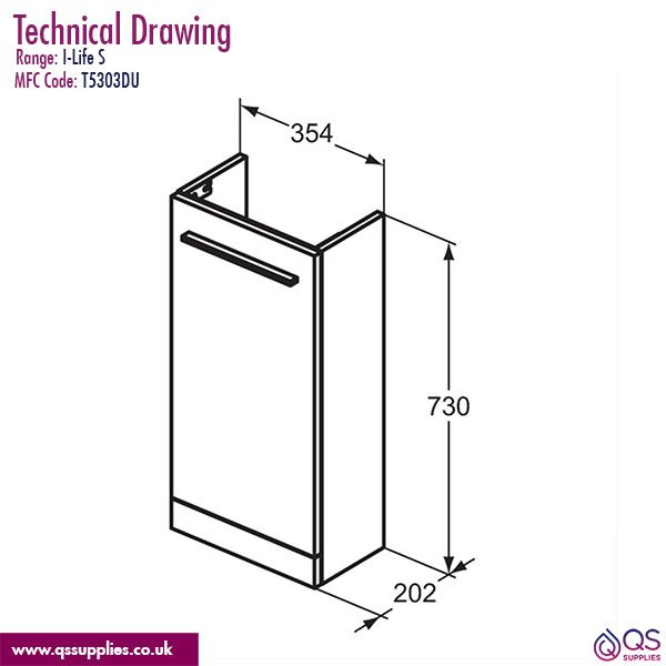 Technical drawing QS-V115511 / T5303DU
