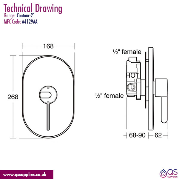 Technical drawing QS-V105136 / A4129AA