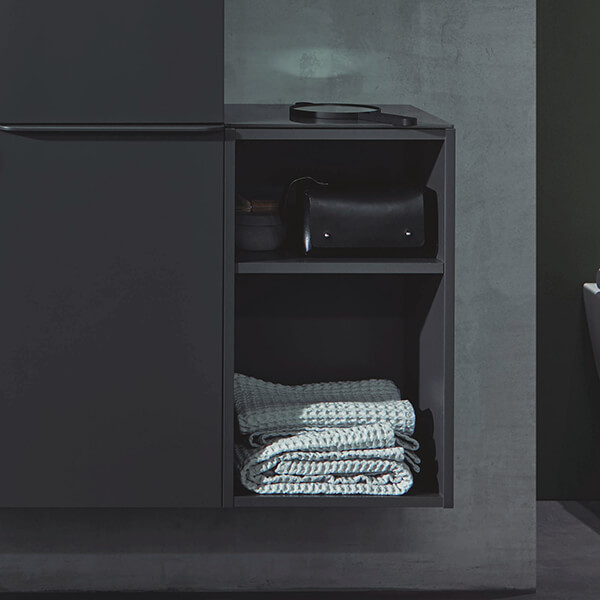 Alternate image of Geberit Smyle Square Wall Hung Open Shelf Bathroom Storage Low Cabinet - 360 x 600mm