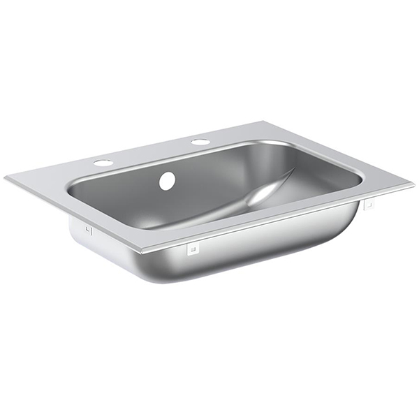 Armitage Shanks Berwick 2 Taphole Stainless Steel Inset Basin