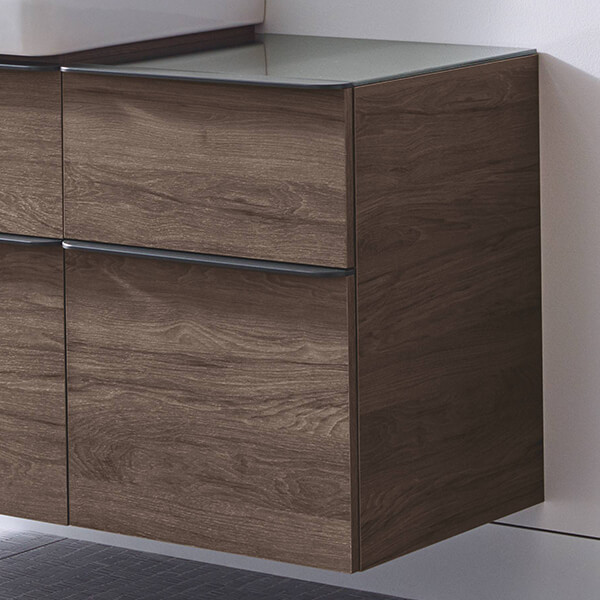 Alternate image of Geberit Smyle Square Wall Hung Bathroom Storage Low Cabinet 450 x 600mm - Two Drawers