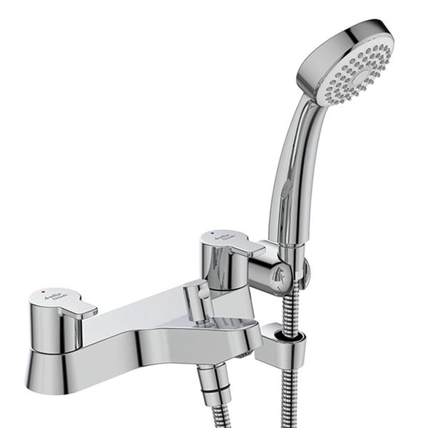Additional image of Armitage Shanks Sandringham-21 Chrome Bath Mixer Tap with Flat Spout - Short Handles