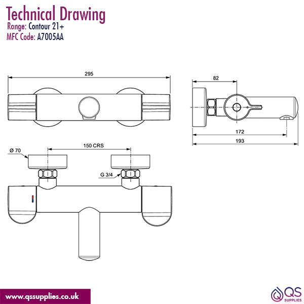 Technical drawing QS-V115515 / A7005AA