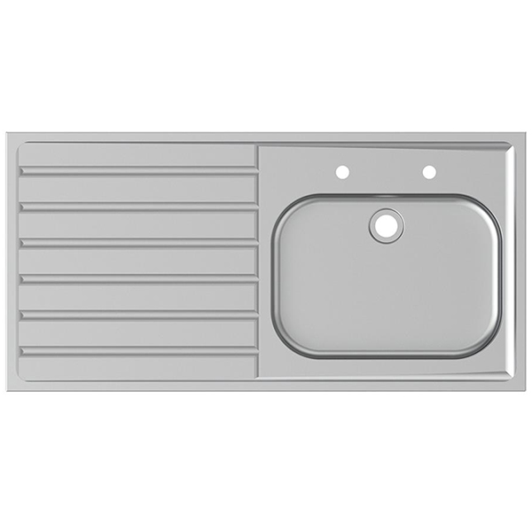 Additional image of Armitage Shanks Doon Stainless Steel Sink with Drainer - Wall Mounted