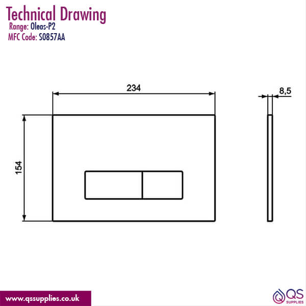 Technical drawing QS-V113521 / S0857AA