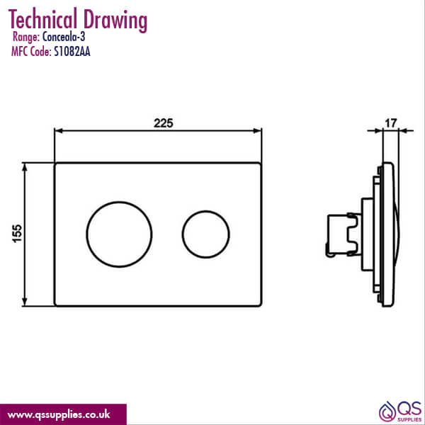 Technical drawing QS-V113522 / S1082AA