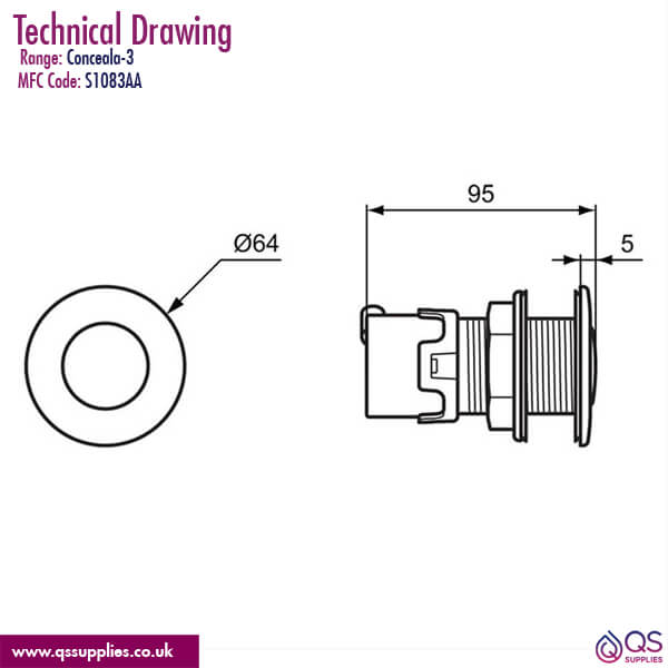Technical drawing QS-V113523 / S1083AA