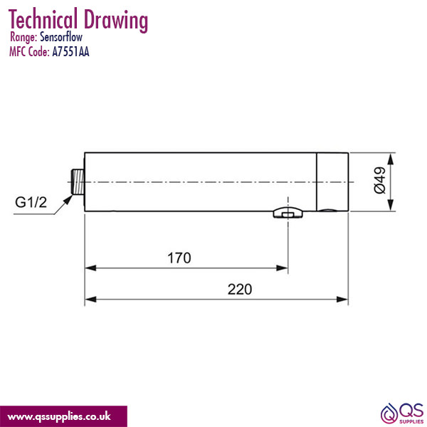 Technical drawing QS-V115518 / A7551AA